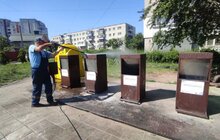 Фото 6: Перевізники ТПВ продовжують дезінфікувати контейнерні майданчики