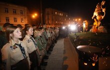 Фото 13: У Львові відбулася Стрілецька ватра на площі біля скульптурної композиції українським бійцям Листопадового чину