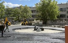 Фото 5: Ремонт вул. Залізничної: від квазікільця вул. Шевченка до вул. Ясної повністю постелили нижній шар асфальту