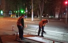 Фото 6: На вулицях Львова поновлюють дорожню розмітку