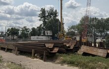 Фото 5: Будівництво шляхопроводу на Рясне: розпочалися роботи з боку вулиці Ковча