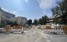 Фото 6: Другий етап реконструкції вул. Залізничної: триває влаштування підземних комунікацій