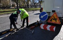 Фото 6: На пр.Свободи облаштовують окрему смугу для громадського транспорту