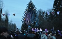 Фото 1: Сьогодні у парку «Левандівський» засяяла новорічна ялинка