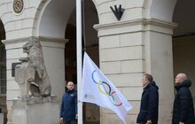 Фото 4: У Львові підняли олімпійський прапор з нагоди старту зимових змагань у Пекіні