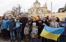Фото 2: Львів долучився до живого ланцюга за євроінтеграцію