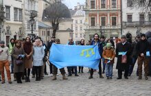 Фото 7: З нагоди 6-ої річниці окупації Криму Росією у центрі Львова відбулась акція-протест «Крим — це Україна!»
