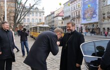 Фото 1: У львівській Ратуші відбулася зустріч міського голови Львова Андрія Садового з Блаженнішим Святославом