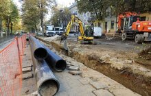 Фото 7: Реконструкція вул. С. Бандери: підрядник проводить заміну колектора