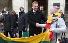 Фото 3: У Львові відбулась громадська акція «Вітаю Литву!»