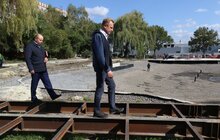 Фото 15: У Львові триває облаштування громадського простору та озера на вул. Панча