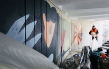 Фото 8: Українські художники розмальовують один із підземних переходів Львова у стилі твору Станіслава Лема