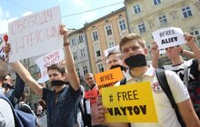 Фото 2: У Львові пройшла мирна акція протесту на підтримку Олега Сенцова