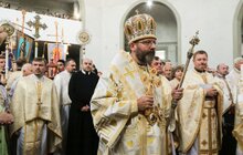 Фото 5: Глава УГКЦ Блаженніший Святослав у співслужінні з єпископами Синоду УГКЦ освятив унікальний храм Софії-Премудрості Божої