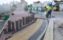 Фото 19: Облаштування квазікільця на вул. Шевченка: переключення водопроводів, асфальтування, стелення бруківки