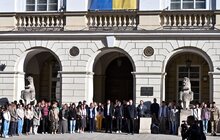 Фото 4: День українського прапора на Чорному морі: в центрі Львова замайорів Військово-Морський Прапор ЗСУ (відео)