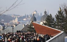 Фото 1: У Львові на Меморіалі Небесної Сотні вшанували  пам’ять Героїв (фото\відео)