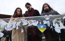 Фото 1: З нагоди Дня пам'яті Героїв Небесної Сотні у Львові підняли прапор Андрія Дигдаловича, який загинув на Майдані (відео)
