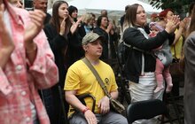 Фото 18: Ніно Катамадзе дала безкоштовний концерт для поранених військових у дворику львівської Ратуші (фото/​відео)