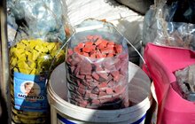 Фото 8: За відновленням мозаїки на колишньому магазині «Океан» можна слідкувати он-лайн
