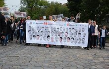 Фото 16: Сьогодні у Львові студенти різних вишів взяли участь в масштабній акції солідарності із бранцями Кремля «Хода солідарності. Волю заручникам Кремля!»