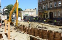 Фото 5: На перехресті вул. Личаківська-Мечникова розпочали встановлювати трамвайні плити