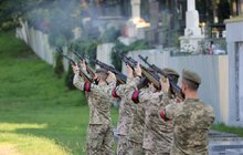 Фото 13: У Львові поховали учасника бойових дій УПА Василя Романіва