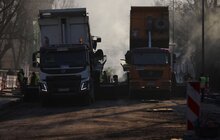 Фото 15: Реконструкція вул. Б. Хмельницького: на відрізку від вул. Механічної до вул. Олійної стелять нижній шар асфальту
