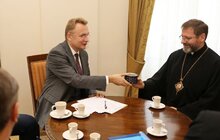 Фото 11: У львівській Ратуші відбулася зустріч міського голови Львова Андрія Садового з Блаженнішим Святославом