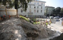 Фото 4: Роботи з капітального ремонту сходів на пл. Князя Ярослава Осмомисла, які ведуть до церкви Матері Божої Неустанної Помочі (Марії Сніжної)