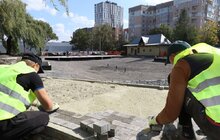 Фото 4: У Львові триває облаштування громадського простору та озера на вул. Панча