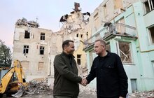 Фото 1: Польський міністр закордонних справ відвідав Львів і підтвердив наміри уряду відновити одну зі зруйнованих будівель (відео)