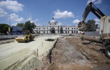 Фото 5: «До кінця цього року вже можна буде трамваєм проїхати прямо до входу у вокзал», — А. Садовий про ремонт пл. Двірцевої