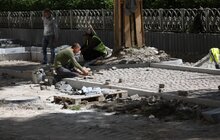 Фото 3: На вул. Пекарській тривають ремонтні роботи: повністю реконструкцію вулиці планують завершити до 1 вересня