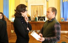 Фото 22: Сьогодні сім’ям бійців АТО вручили ордери на квартири у будинку на вул. Під Голоском, 22