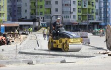 Фото 12: Облаштування квазікільця на вул. Шевченка: переключення водопроводів, асфальтування, стелення бруківки