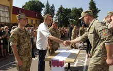 Фото 32: Урочистий ритуал складання Військової присяги студентами цивільних вищих навчальних закладів, які навчалися за програмою підготовки офіцерів запасу 