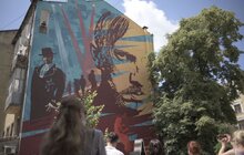 Фото 2: У Львові урочисто відкрили мурал, присвячений Василю Сліпаку