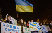 Фото 2: Львів`яни зібрались на євромайдан
