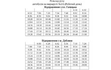 Фото 4: ЛК АТП-1 подає розклад руху автобусів на час локдауну