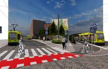 Фото 1: На перехресті вулиць Генерала Чупринки та Степана Бандери почали облаштовувати транспортний хаб (відео)