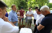Фото 4: Біля церкви св. Йосафата триває облаштування скверу з новими вуличними меблями та майданчиками