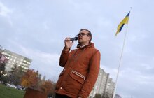 Фото 1: У Львові відбулась Стрілецька ватра на площі перед культурно-освітнім центром ім. О. Довженка