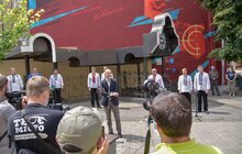 Фото 21: У Львові урочисто відкрили мурал, присвячений Василю Сліпаку