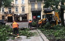 Фото 5: «До прибирання міста було задіяно сьогодні 1694 працівники комунальних підприємств і 72 одиниці техніки», - І. Маруняк