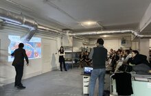 Фото 2: Психіатр із США прочитав львівським медикам лекцію про стреси – під час повітряної тривоги в укритті