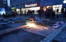 Фото 1: У Львові демонтували незаконно встановлену тимчасову споруду на пр. Чорновола, 57
