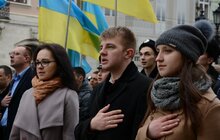 Фото 9: У Львові спільно заспівали «Ще не вмерла України і слава, і воля…» у День першого публічного виконання Гімну