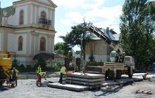 Фото 4: На перехресті вул. Личаківська-Мечникова розпочали встановлювати трамвайні плити