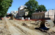 Фото 8: На перехресті вул. Личаківська-Мечникова розпочали встановлювати трамвайні плити